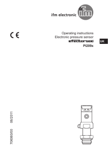 Operating instructions Electronic pressure sensor PI209x 706060/00