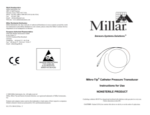 Mikro-Tip Catheter Pressure Transducer Instructions for Use