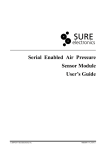 Serial Enabled Air Pressure Sensor Module User`s Guide