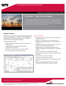 CYMFAULT - Short Circuit Analysis - International Power Electric