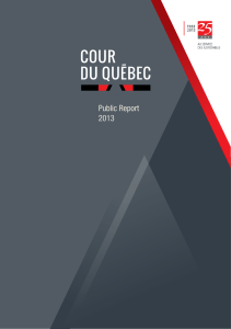 Public Report 2013 - Les tribunaux du Québec