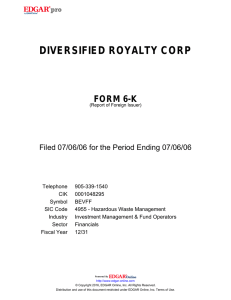 diversified royalty corp