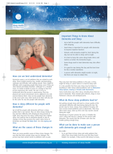 Dementia and Sleep - The Sleep Health Foundation The Sleep