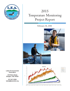 2015 Temperature Monitoring Project Report