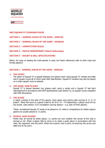 Squash 57 (formerly Racketball) Rules 2012