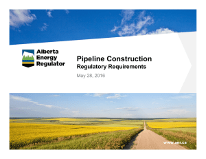 Pipeline Construction: Regulatory Requirements