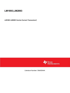 LM1893 LM2893 Carrier-Current Transceiver