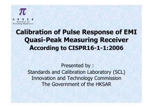 Calibration of Pulse Response of EMI Quasi