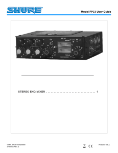 Shure FP33 User Guide English