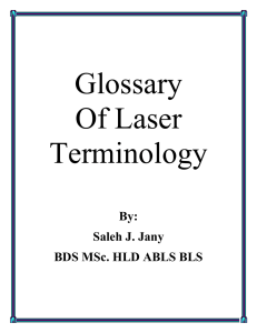 Glossary of Laser Terms - The American Board of Laser Surgery