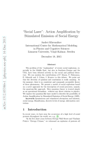 " Social Laser": Action Amplification by Stimulated Emission of