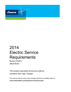 2014 Electric Service Requirements