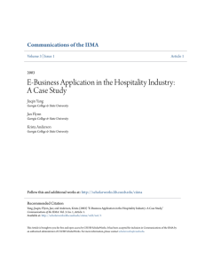 E-Business Application in the Hospitality Industry: A Case Study