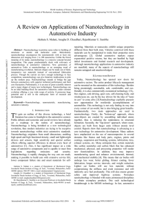 A Review on Applications of Nanotechnology in Automotive Industry