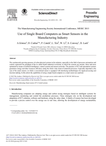 Use of Single Board Computers as Smart Sensors in the