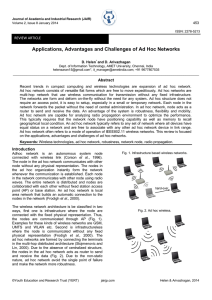 Applications, Advantages and Challenges of Ad Hoc Networks