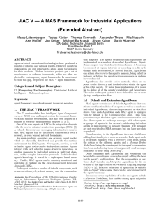 JIAC V — A MAS Framework for Industrial Applications (Extended