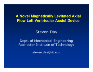 A novel magnetically levitated axial flow left ventricular assist device
