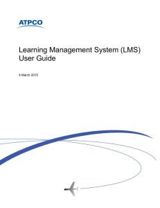 Learning Management System (LMS) User Guide