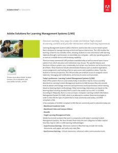 Adobe Solutions for Learning Management Systems (LMS)