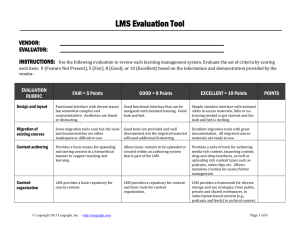 LMS Evaluation Tool