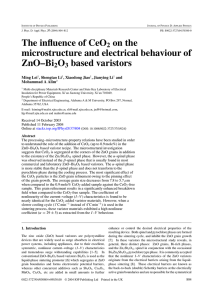 The influence of CeO2 on the microstructure and electrical
