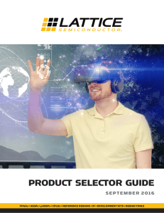 Product Selector Guide - Lattice Semiconductor