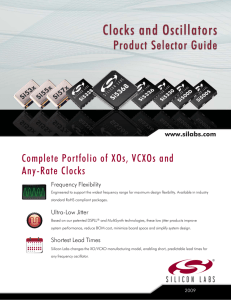 Complete Portfolio of XOs, VCXOs and Any