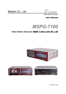 Programmable Video Signal Generator `MSPG-7100`