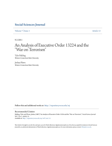 An Analysis of Executive Order 13224 and the "War on Terrorism"