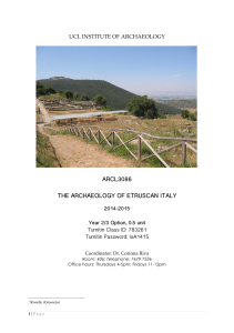 ucl institute of archaeology arcl3086 the archaeology of etruscan italy