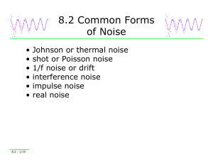 8.2 Common Forms of Noise