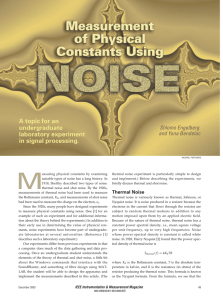 Measurement of physical constants using noise