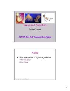 Noise and Detection Noise