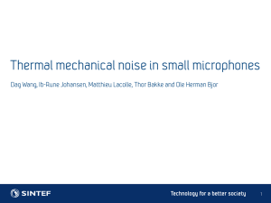 Thermal mechanical noise in small microphones