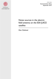 Noise sources in the electric field antenna on the ESA JUICE