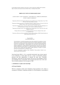 BIRD`S-EYE VIEW ON NOISE-BASED LOGIC Noise