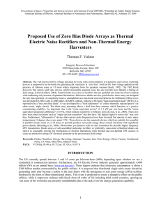 Proposed Use of Zero Bias Diode Arrays as Thermal Electric Noise