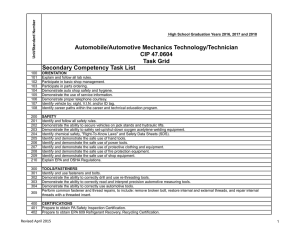 Pennsylvania Department of Education Automotive Service