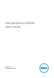 Dell UltraSharp U3415W User`s Guide