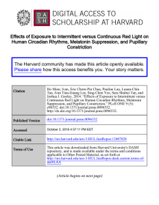 Effects of Exposure to Intermittent versus Continuous Red Light on