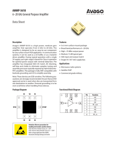 AMMP-5618 6–20 GHz General Purpose Amplifier Data Sheet