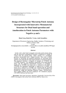 Design of Rectangular Microstrip Patch Antenna Incorporated with