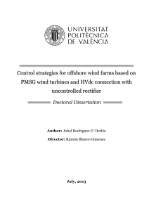 Control strategies for offshore wind farms based on PMSG wind