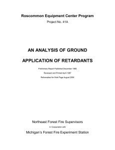 an analysis of ground application of retardants