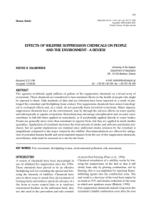 effects of wildfire suppression chemicals on people and the