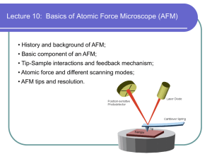 Lecture 10: Basics of Atomic Force Microscope (AFM)
