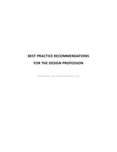 best practice recommendations for the design profession