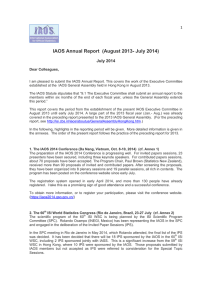 IAOS Annual Report (August 2013