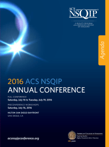 2016 acs nsqip annual conference